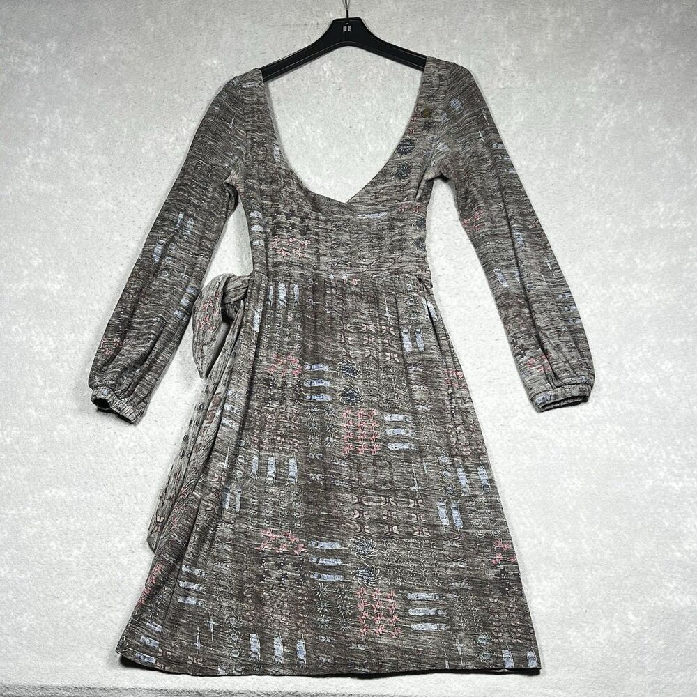 Diesel Dress Womens Size Medium Grey Wrap Wool Blended Dress Long Sleeve Turkey